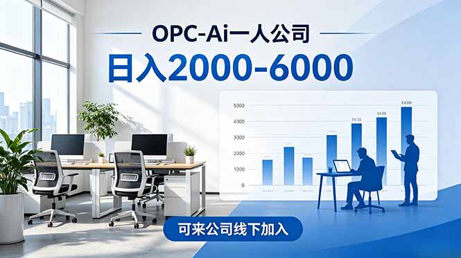 2026创业新风口—OPC一人公司模式震撼首发！日收益2000-6000+，项目绿色长久，安全稳健，合...-冒泡网