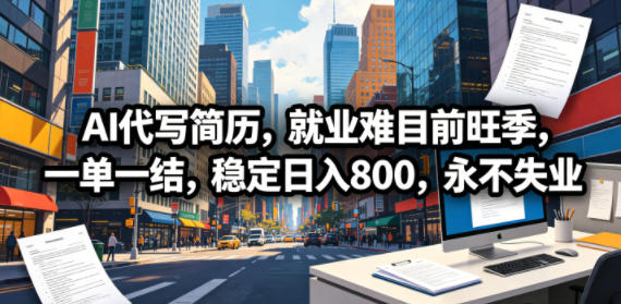 d60870953f86c6fa023a88e87ed90b14.jpeg AI代写简历,就业难目前旺季,一单一结,稳定日入800,永不失业