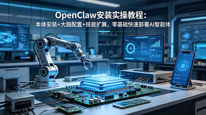d697b8a9c7882d8bf0af86f6adee14f7.jpeg OpenClaw安装实操教程:本体安装+大脑配置+技能扩展,零基础快速部署AI智能体