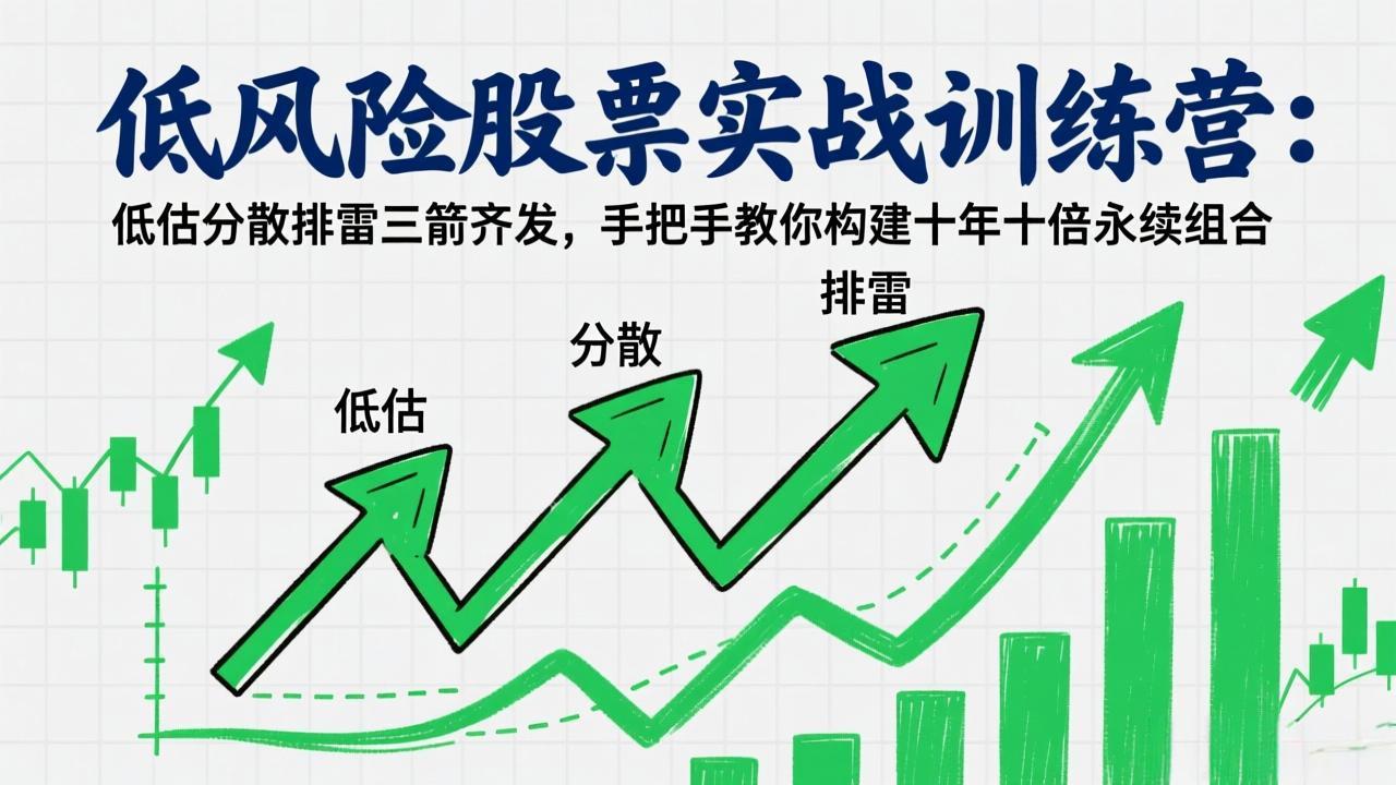 低风险股票实战训练营：低估分散排雷三箭齐发，手把手教你构建十年十倍永续组合-冒泡网