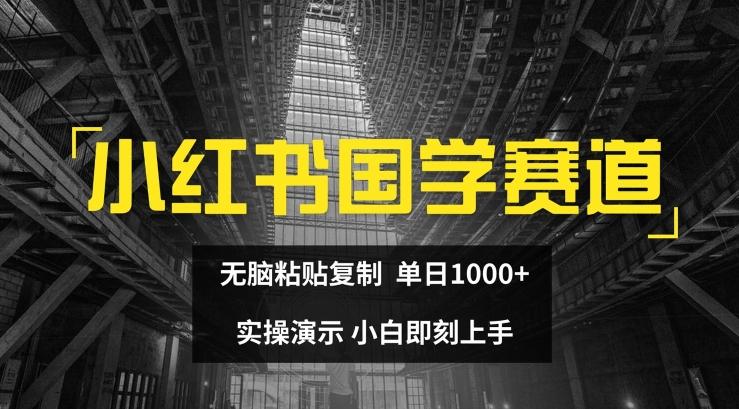 小红书国学赛道，无脑粘贴复制，单日1K，实操演示，小白即刻上手【揭秘】-冒泡网