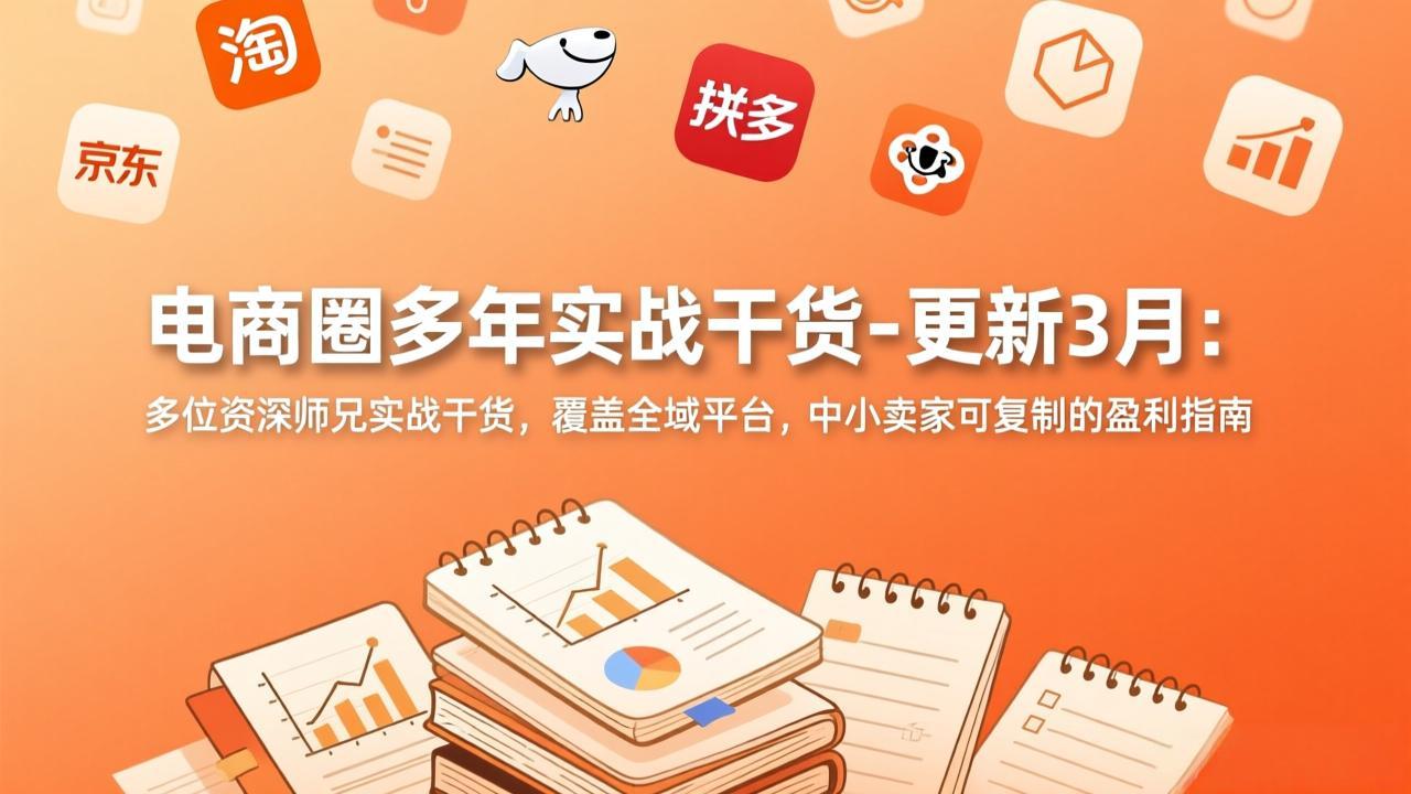 dc08767673756e8cd6963e538713168f.jpeg 电商圈多年实战干货-更新3月:多位资深师兄实战干货,覆盖全域平台,中小卖家可复制的盈利指南