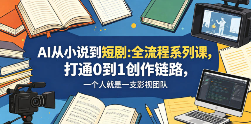dc5e404aa6e6f4830c81a1992bc9c4d0.jpeg AI从小说到短剧全流程系列课,打通0到1创作链路,一个人就是一支影视团队