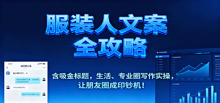 服装人文案全攻略，含吸金标题，生活、专业圈写作实操，让朋友圈成印钞机！-冒泡网