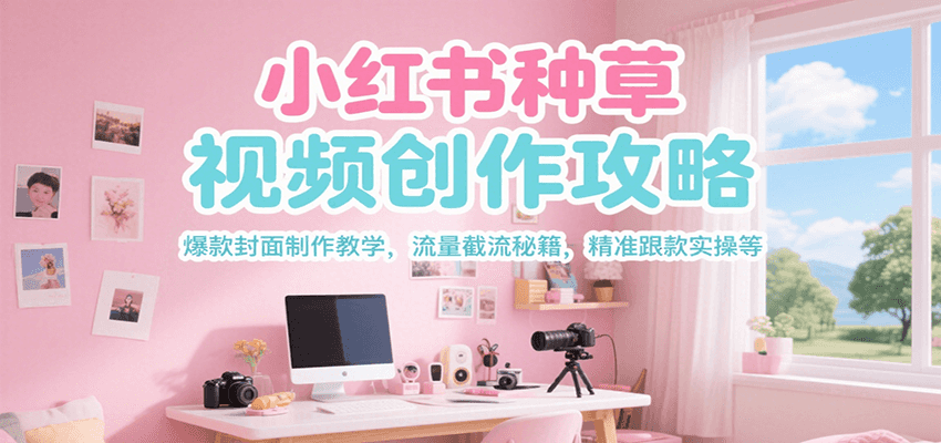 小红书种草视频创作攻略，爆款封面制作教学 ，流量截流秘籍 ，精准跟款实操等-冒泡网