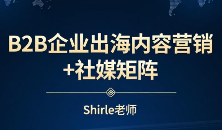 shirle老师·B2B企业出海内容营销+社媒矩阵-冒泡网