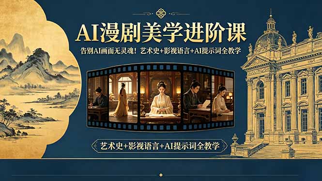 告别AI画面无灵魂！AI漫剧美学进阶课，艺术史+影视语言+AI提示词全教学-冒泡网