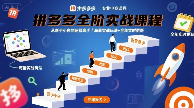 e1111c1bb07ce9bae79a705adb3e64b8.jpeg 拼多多全阶实战课程,从新手小白到运营高手,海量实战玩法+全年实时更新【2025年10月更新】