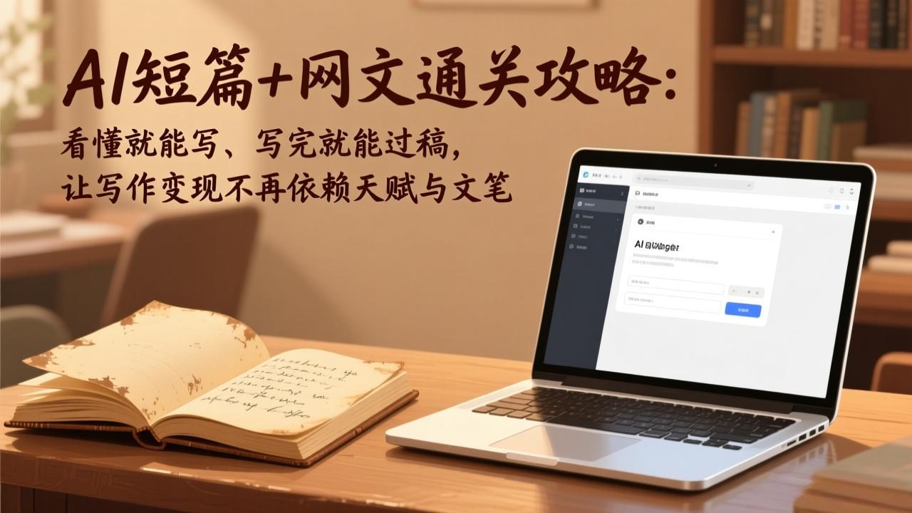 AI短篇+网文通关攻略：看懂就能写、写完就能过稿，让写作变现不再依赖天赋与文笔-冒泡网