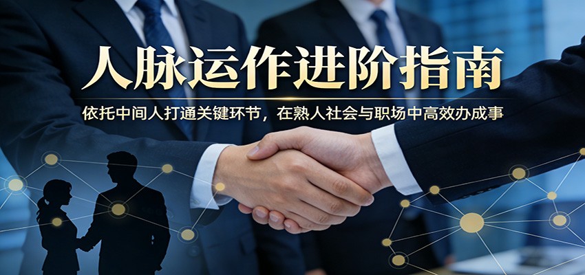 付费文章：人脉运作进阶指南，依托中间人打通关键环节，在熟人社会与职场中高效办成事-冒泡网