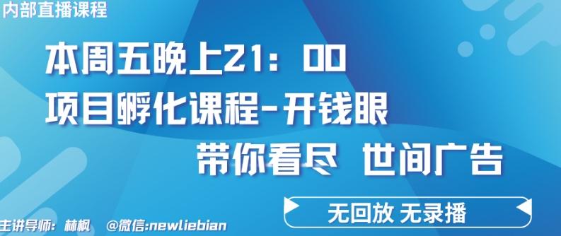 4.26日内部回放课程《项目孵化-开钱眼》赚钱的底层逻辑【揭秘】-冒泡网