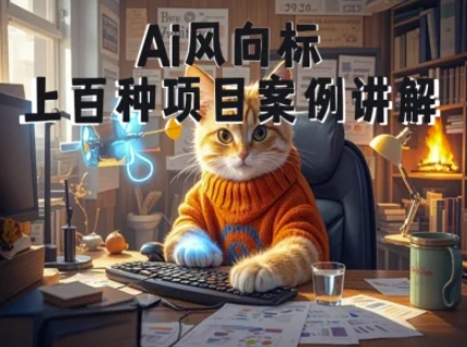 Ai风向标-附100种项目案例玩法-0基础小白到大神ai视频商业应用教学-冒泡网