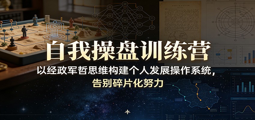 自我操盘训练营：以经政军哲思维构建个人发展操作系统，告别碎片化努力-冒泡网
