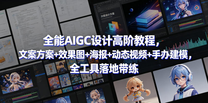 e5264c6003e1b50efd571669cbc2ec3f.jpeg 全能AIGC设计高阶教程,文案方案+效果图+海报+动态视频+手办建模,全工具落地带练