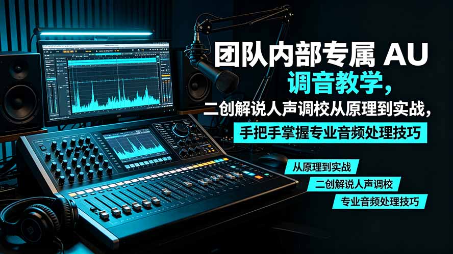 某大佬团队内部专属 AU 调音教学，二创解说人声调校从原理到实战，手把手掌握专业音频处理技巧-冒泡网