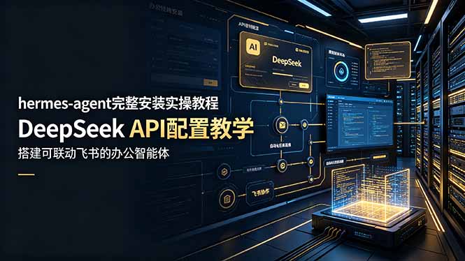 hermes-agent完整安装实操教程，DeepSeek API配置教学，搭建可联动飞书的办公智能体-冒泡网