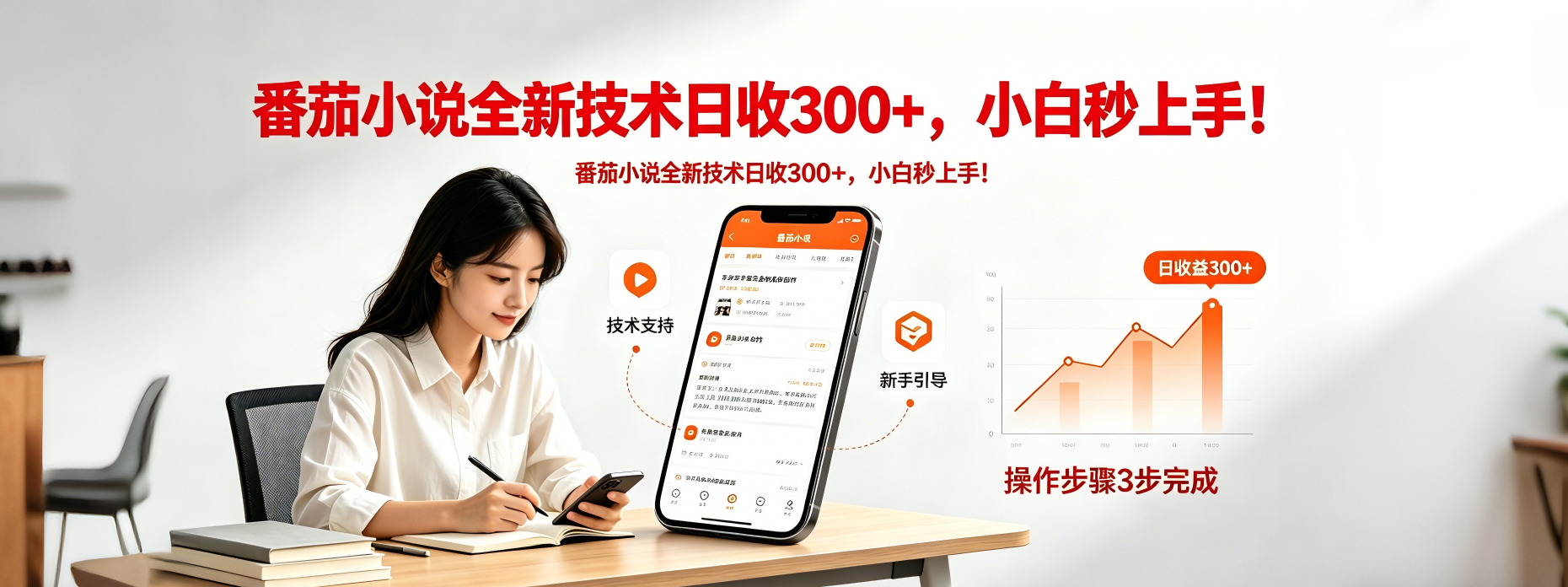 番茄小说全新技术全新玩法！无脑日收300+-冒泡网