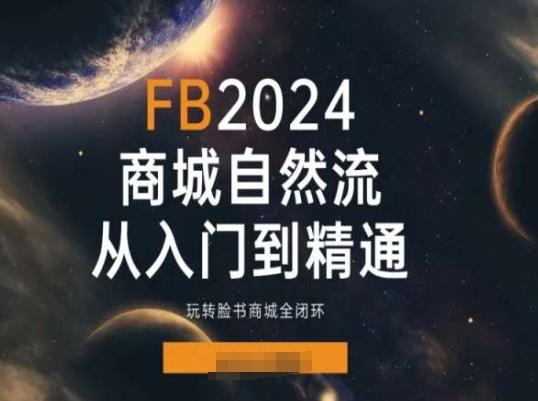 2024Faceboo商城自然流(从入门到精通)，玩转脸书商城全闭环-冒泡网