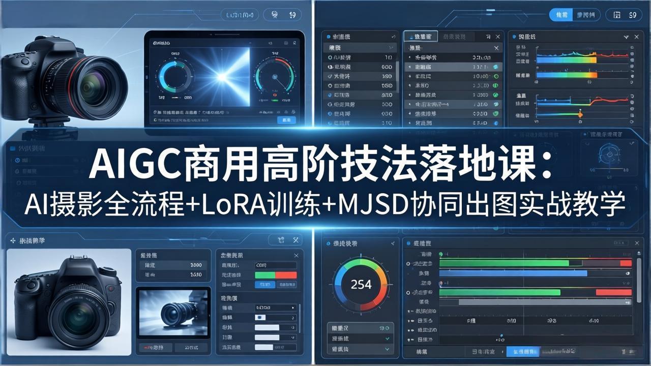 AIGC商用高阶技法落地课：AI摄影全流程+LoRA训练+MJSD协同出图实战教学-冒泡网