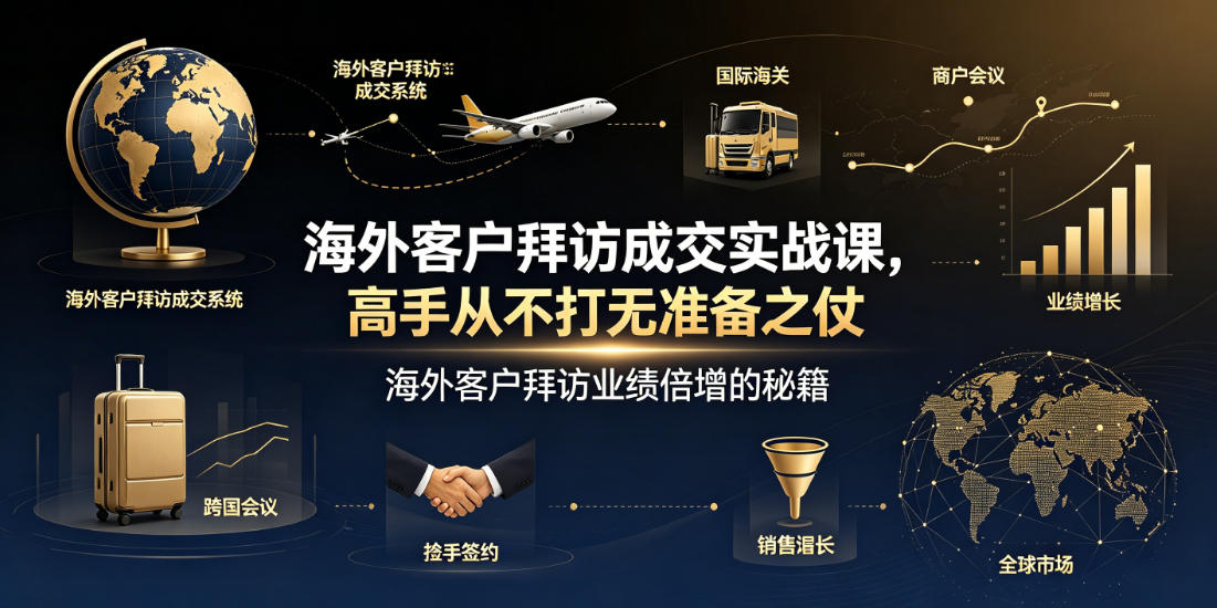 fe3b552b9f77f165e92bb69d2fabb66a.jpeg 海外客户拜访成交实战课,高手从不打无准备之仗,海外客户拜访业绩倍增的秘籍