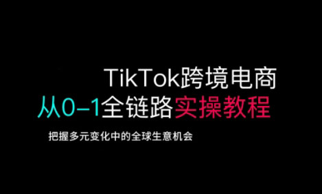 TikTok电商运营从基础到高阶全方位实操-冒泡网