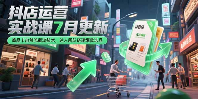 ff66cbc214dcc3734c0f84017f8154c6.jpeg 抖店运营实战课7月更新,商品卡自然流截流技术,达人团队搭建爆款选品